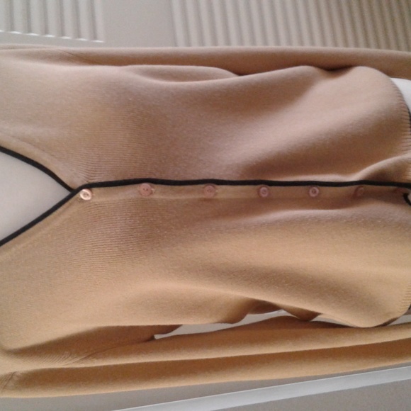 Emma James Petite Brown Button Down Sweater - Picture 2 of 7